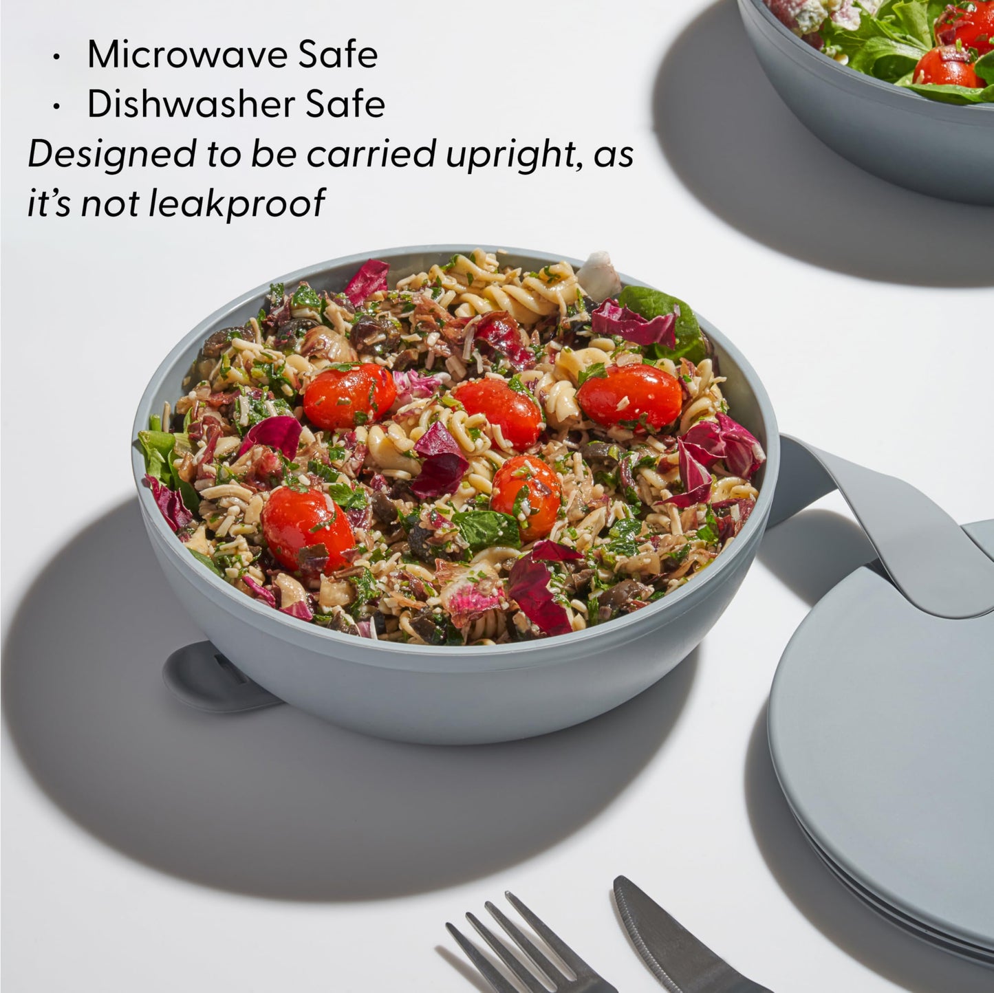 W&P Porter Ceramic Bowl Lunch Container w/ Protective Non-slip Exterior, Mint 1 Liter | Lid & Snap-tight Silicone Strap | Food Storage, Bento Box, Meal Prep | BPA-Free Ceramic