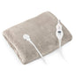 KLARSTEIN Dr. Watson Heated Electric Blanket, 3 Heat Settings, Ultra-Warm, Premium MicroPlush, Auto Shut-Off, 120-Watt, Cozy and Washable, 70 x 50 inches, Beige