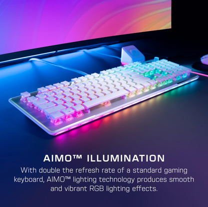 Turtle Beach Vulcan II Max – Optical-Mechanical PC Gaming Keyboard, Customizable RGB Illuminated Keys and Palm Rest, Smart Keys, Titan II Smooth Linear Switches, 200M Keystroke Durability – Black